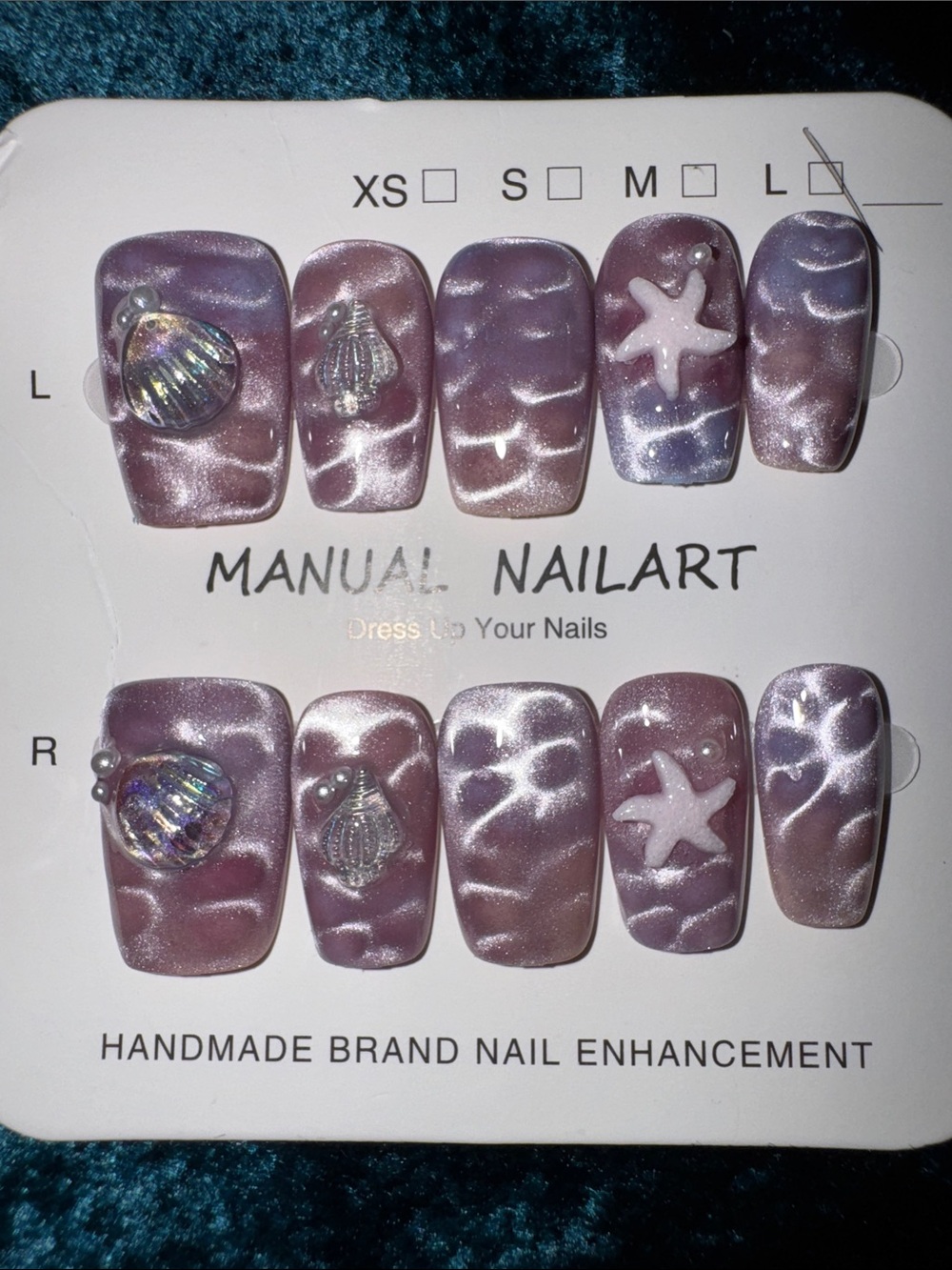Iridescent Shell Press-On Nails - Picture 2 of 3